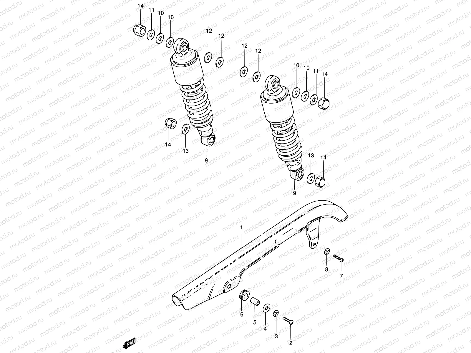 50 - CHAIN CASE - SHOCK ABSORBER