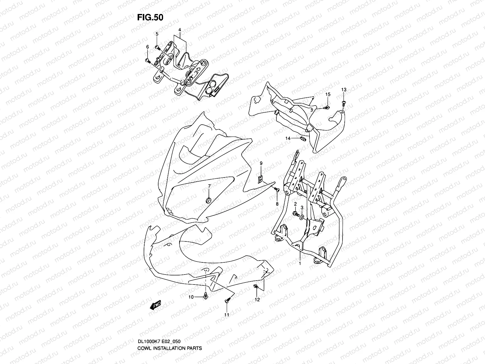 50 - COWL BODY INSTALLATION PARTS