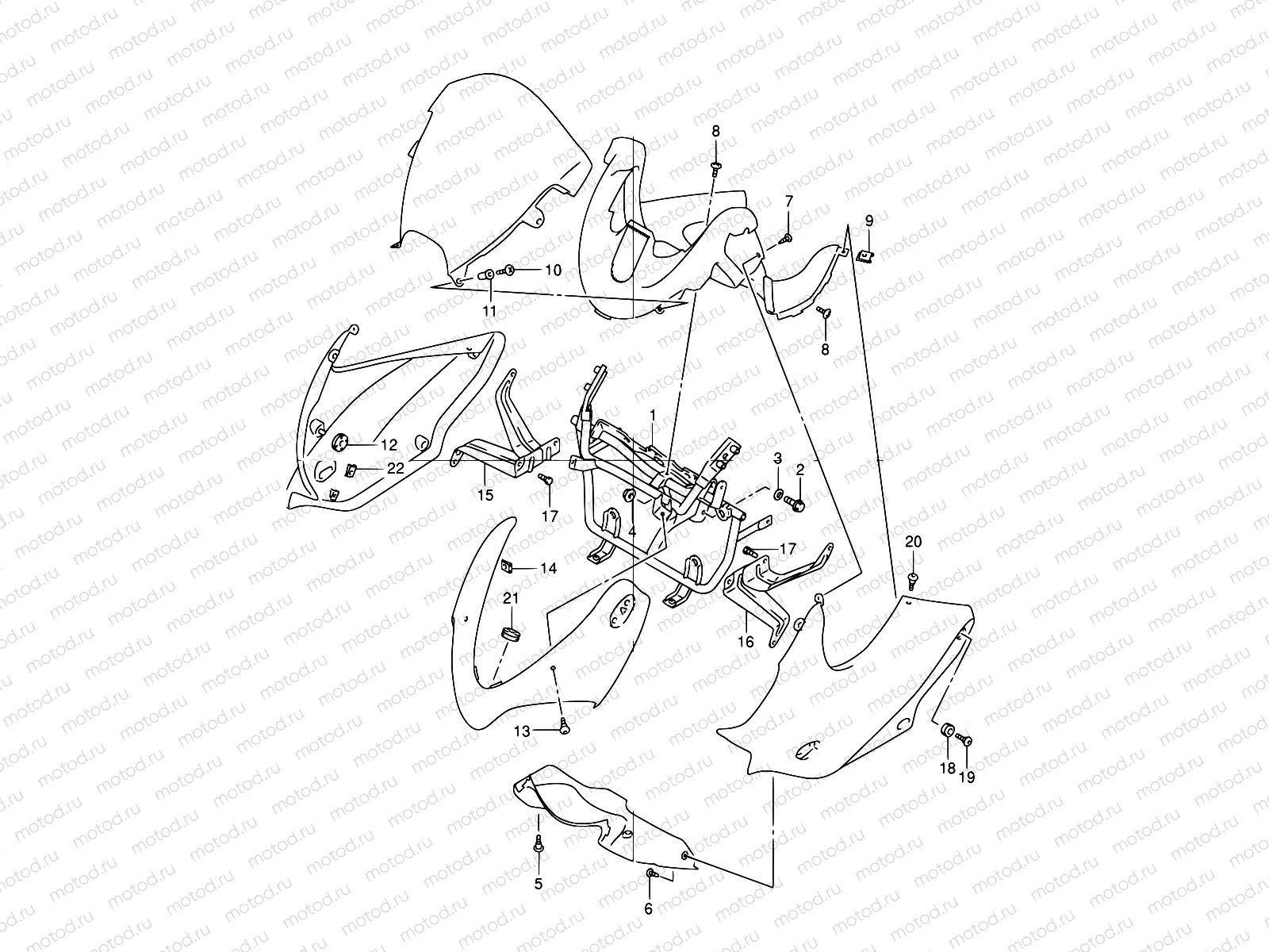 50 - COWLING INSTALLATION PARTS (WITH COWLING)