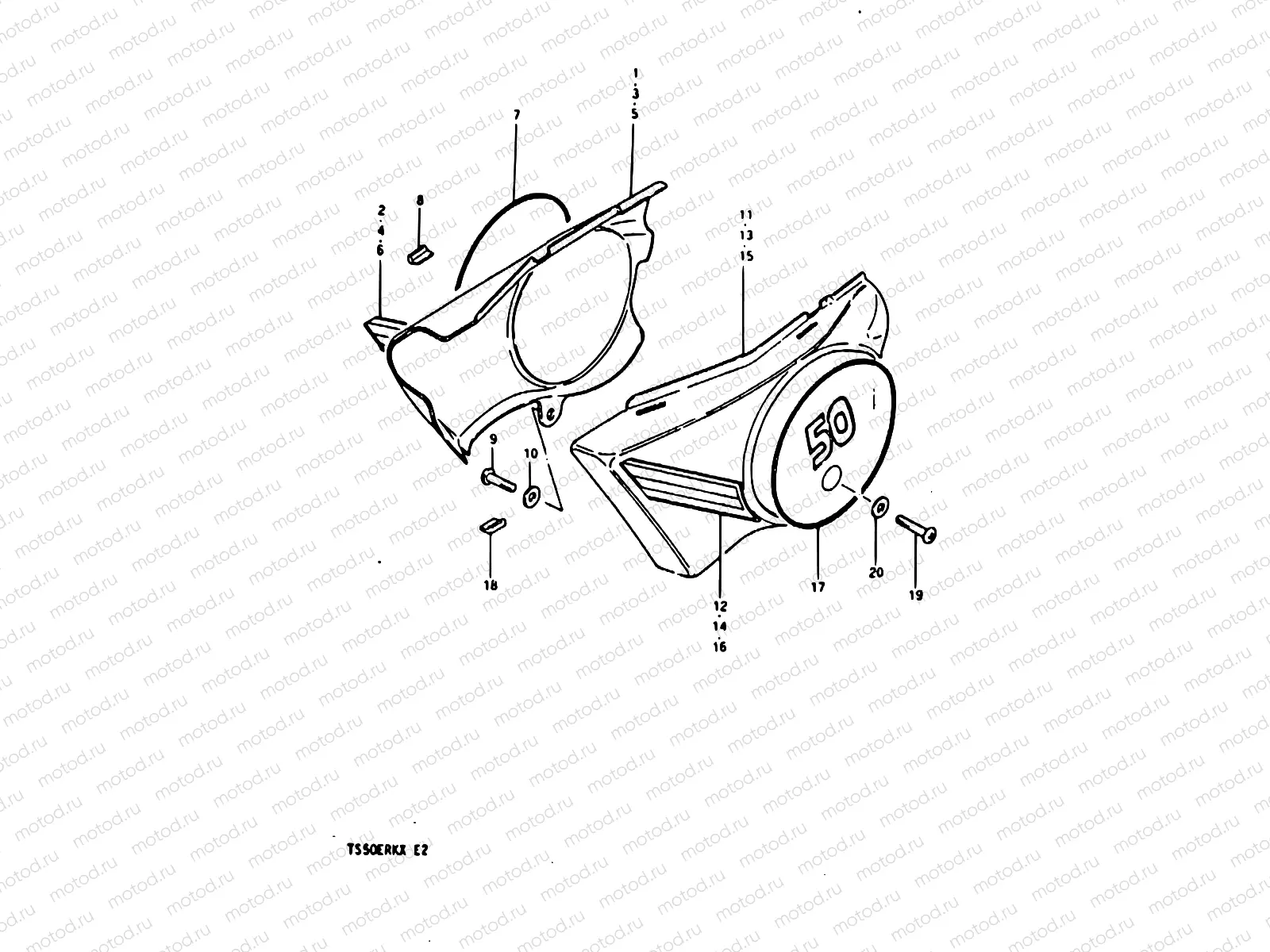 50 - FRAME COVER (TS50ERKX)