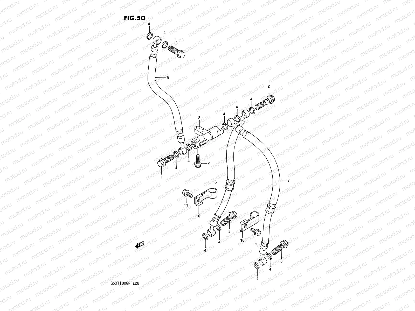 50 - FRONT BRAKE HOSE