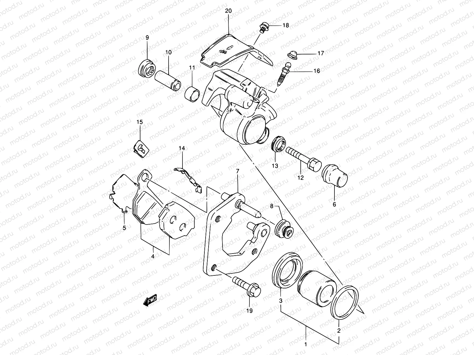 50 - FRONT CALIPER (SEE NOTE)