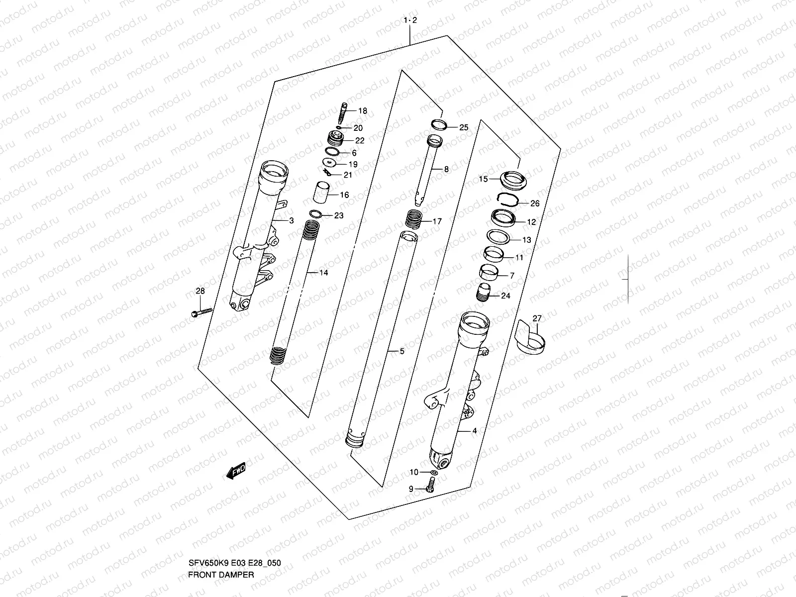 50 - FRONT DAMPER (SFV650K9/L0)
