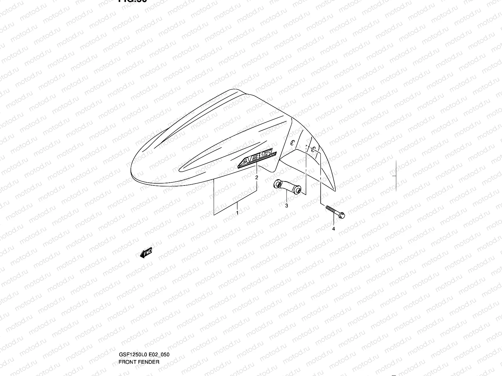 50 - FRONT FENDER (GSF1250AL0)