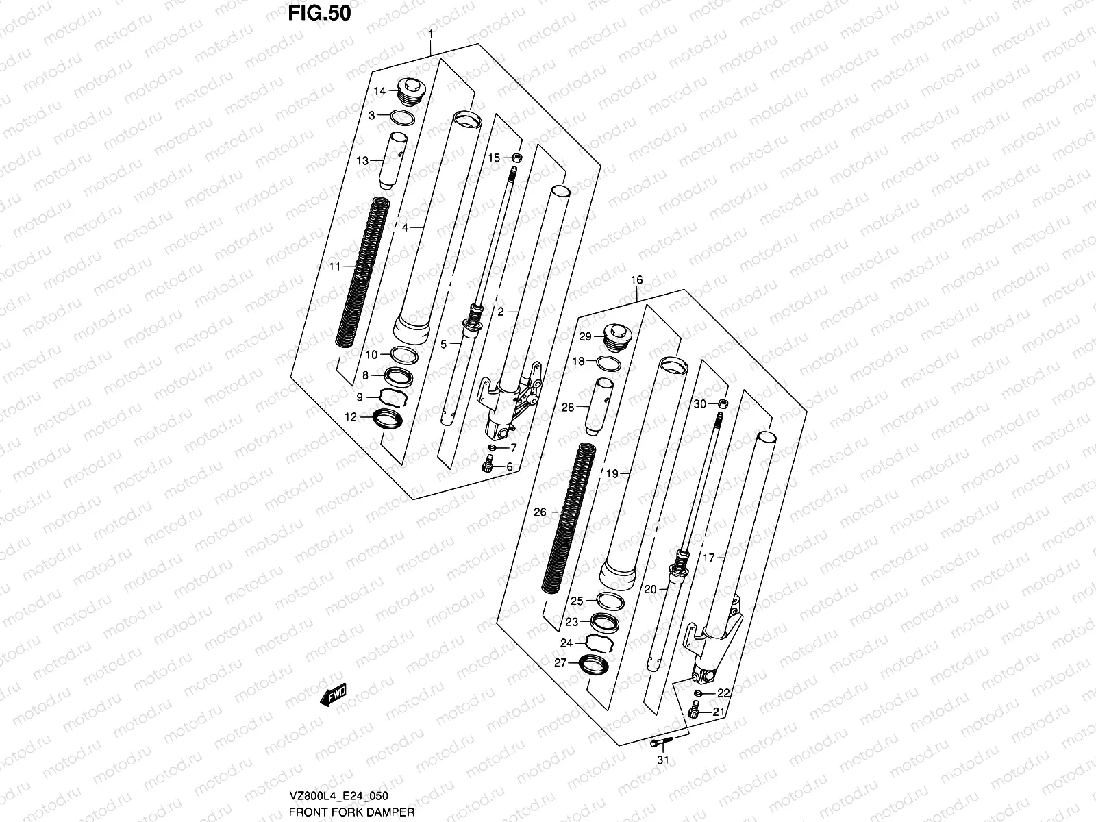 50 - FRONT FORK DAMPER