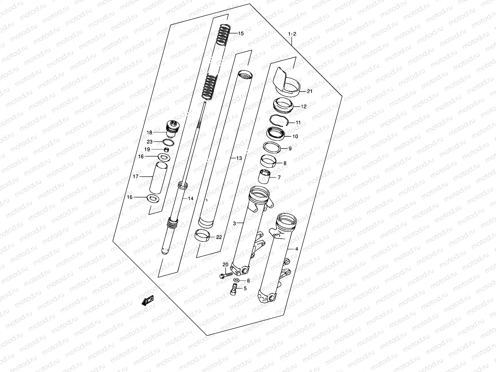 50 - FRONT FORK DAMPER (MODEL K2/K3/K4)