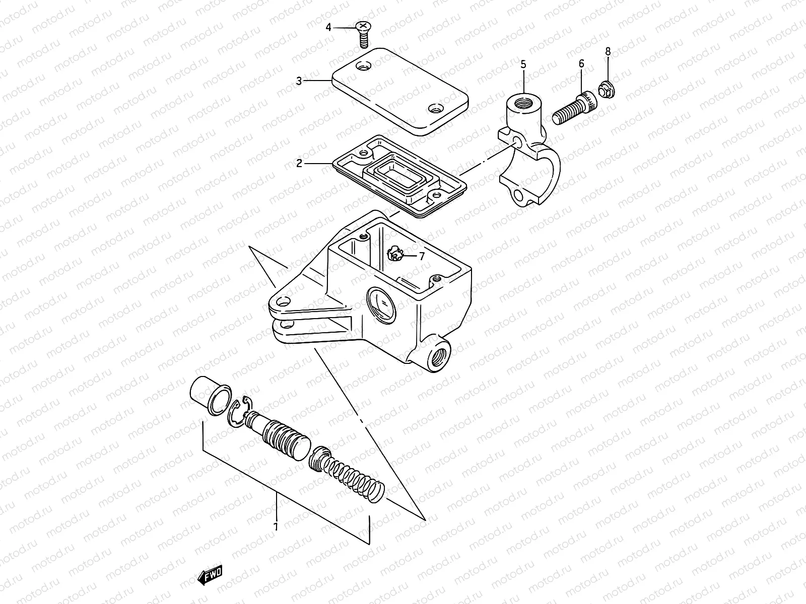50 - FRONT MASTER CYLINDER (MODEL L/M/N/P/R/S)