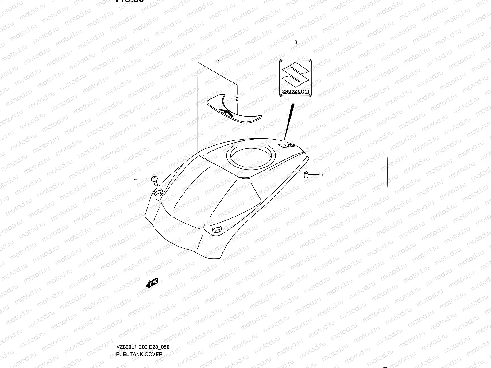 50 - FUEL TANK COVER