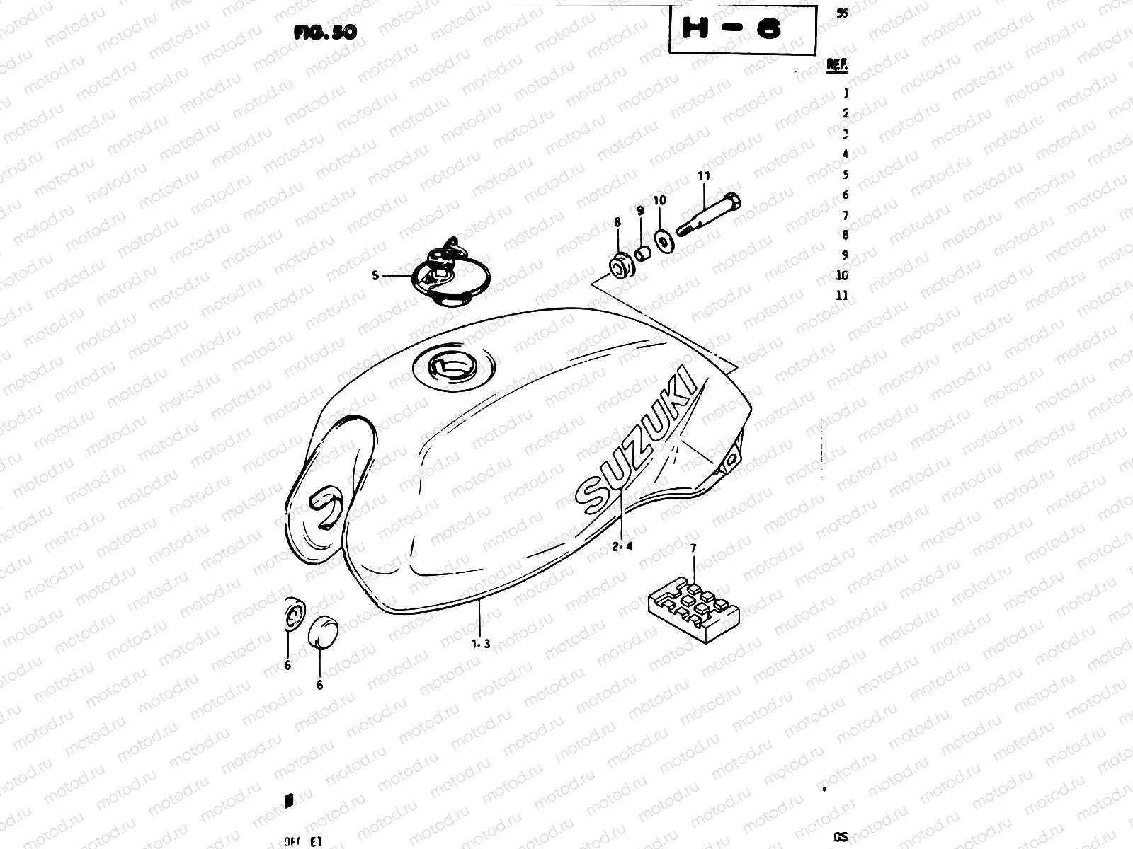50 - FUEL TANK (MODEL Z)