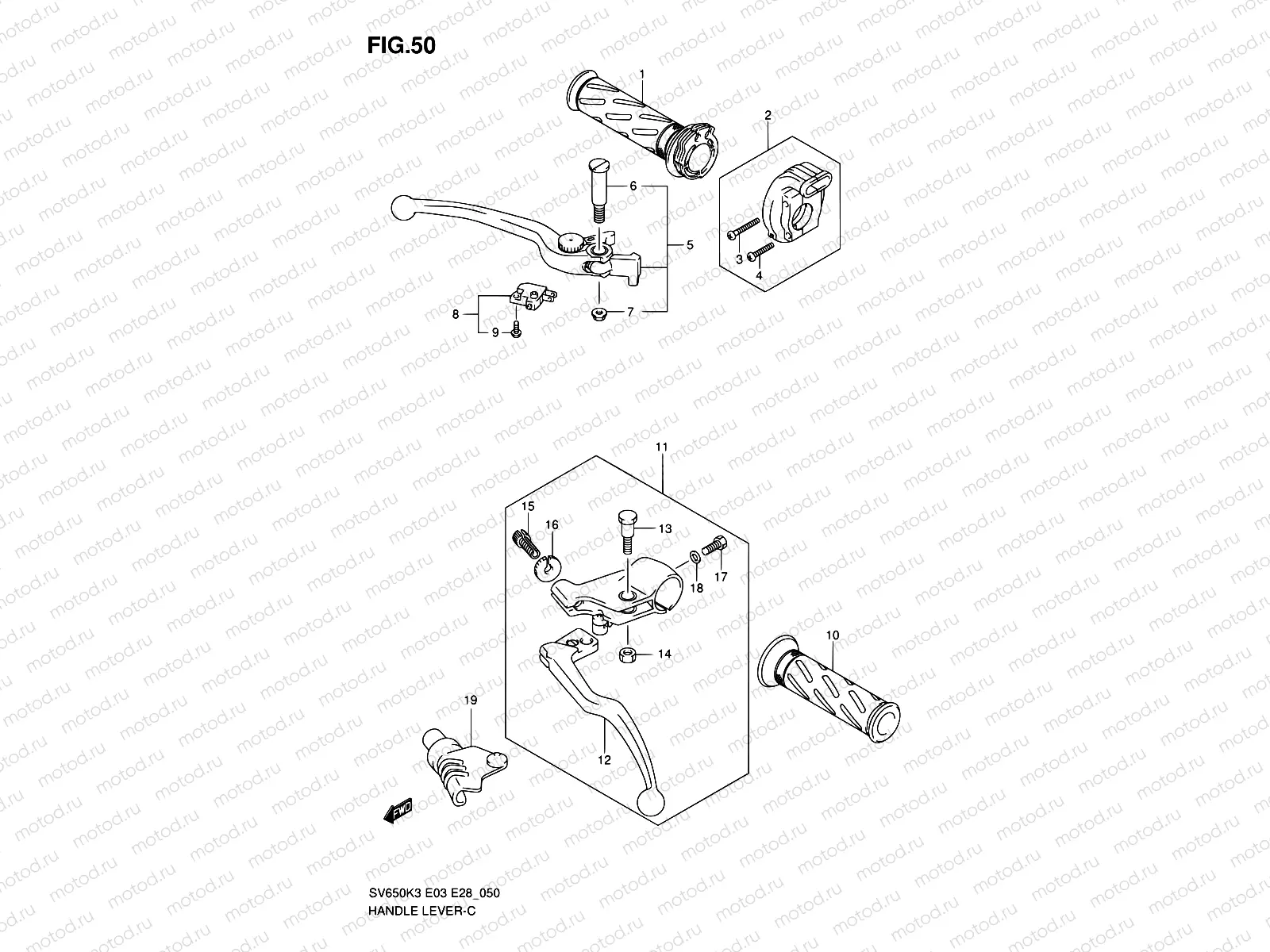 50 - HANDLE LEVER (MODEL K3/K4/K5/K6)