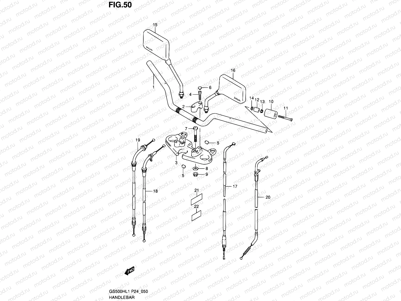50 - HANDLEBAR (GS500H)