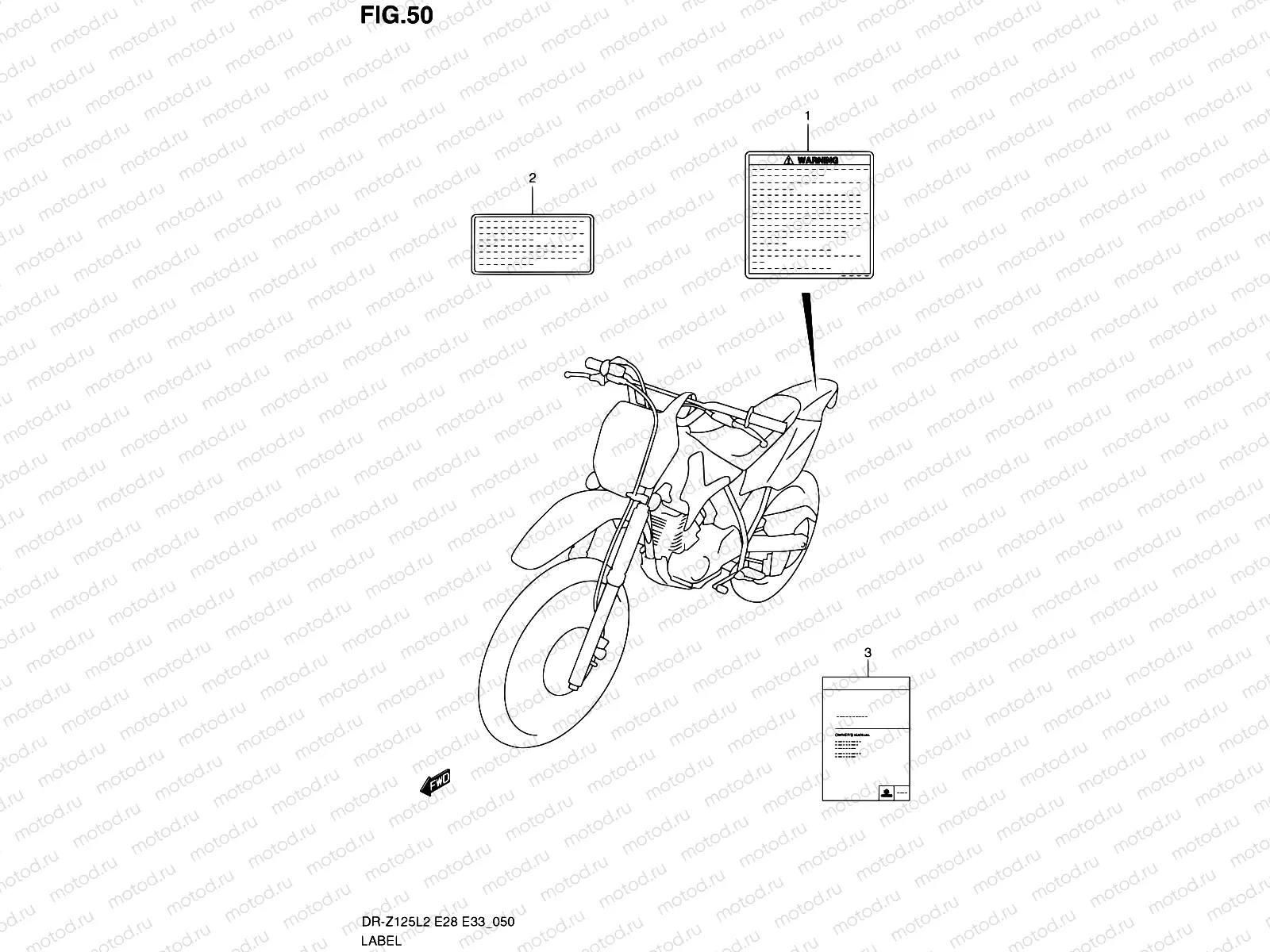 50 - LABEL (DR-Z125L2 E33)