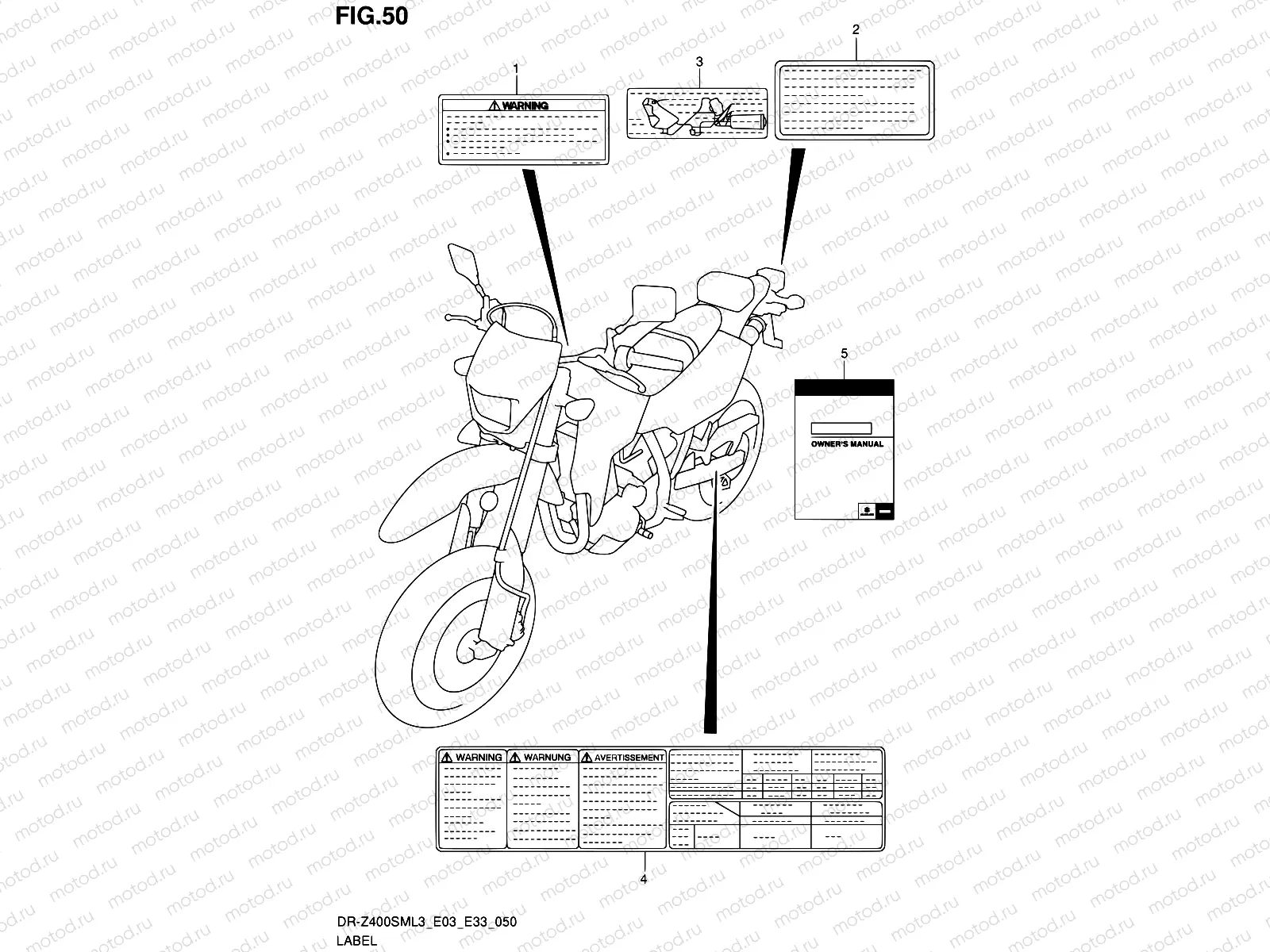 50 - LABEL (DR-Z400SML3 E33)