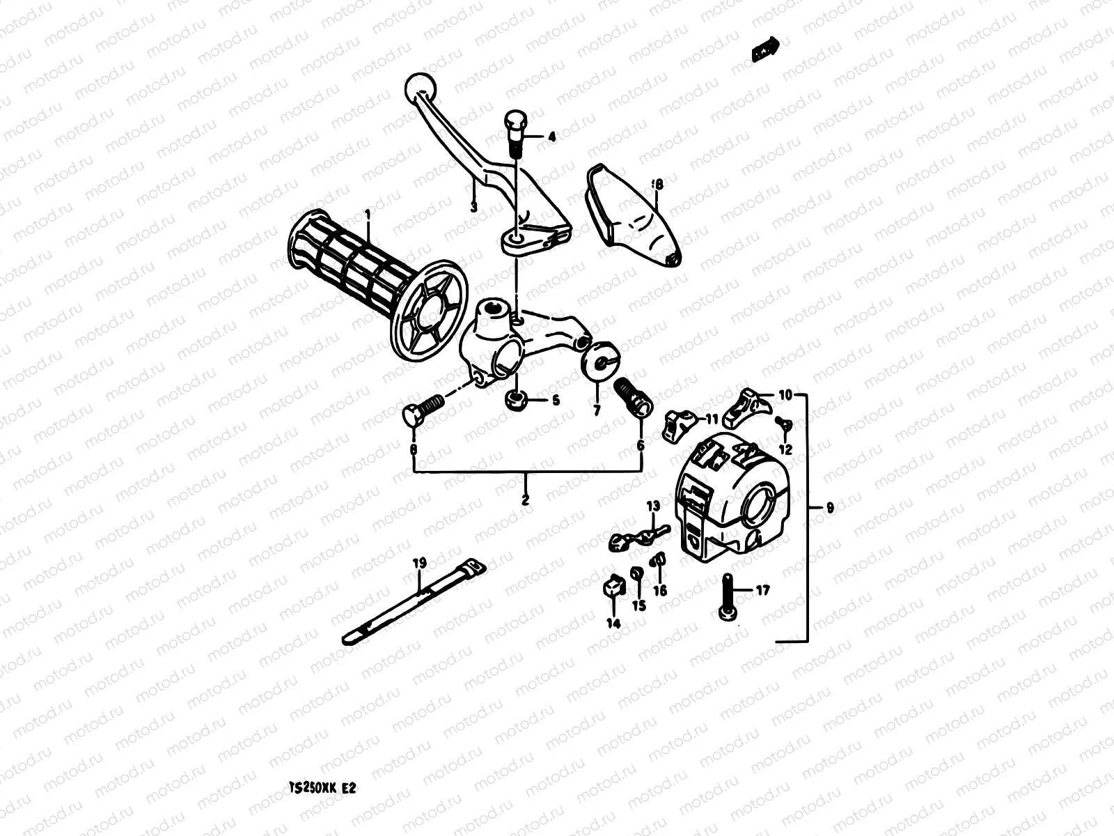 50 - LEFT HANDLE SWITCH (MODEL E,MODEL G E17,E18,E22)