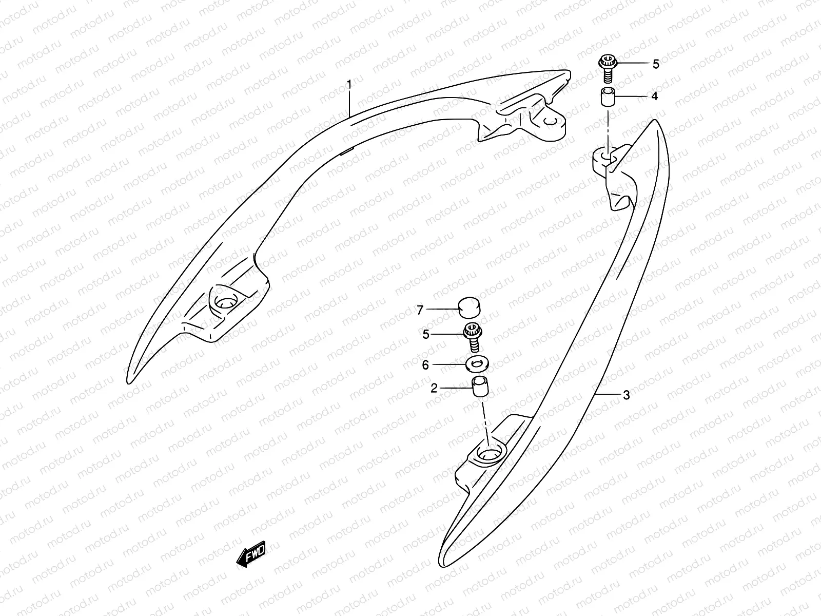 50 - PILLION RIDER HANDLE (SIDE)(MODEL K3)