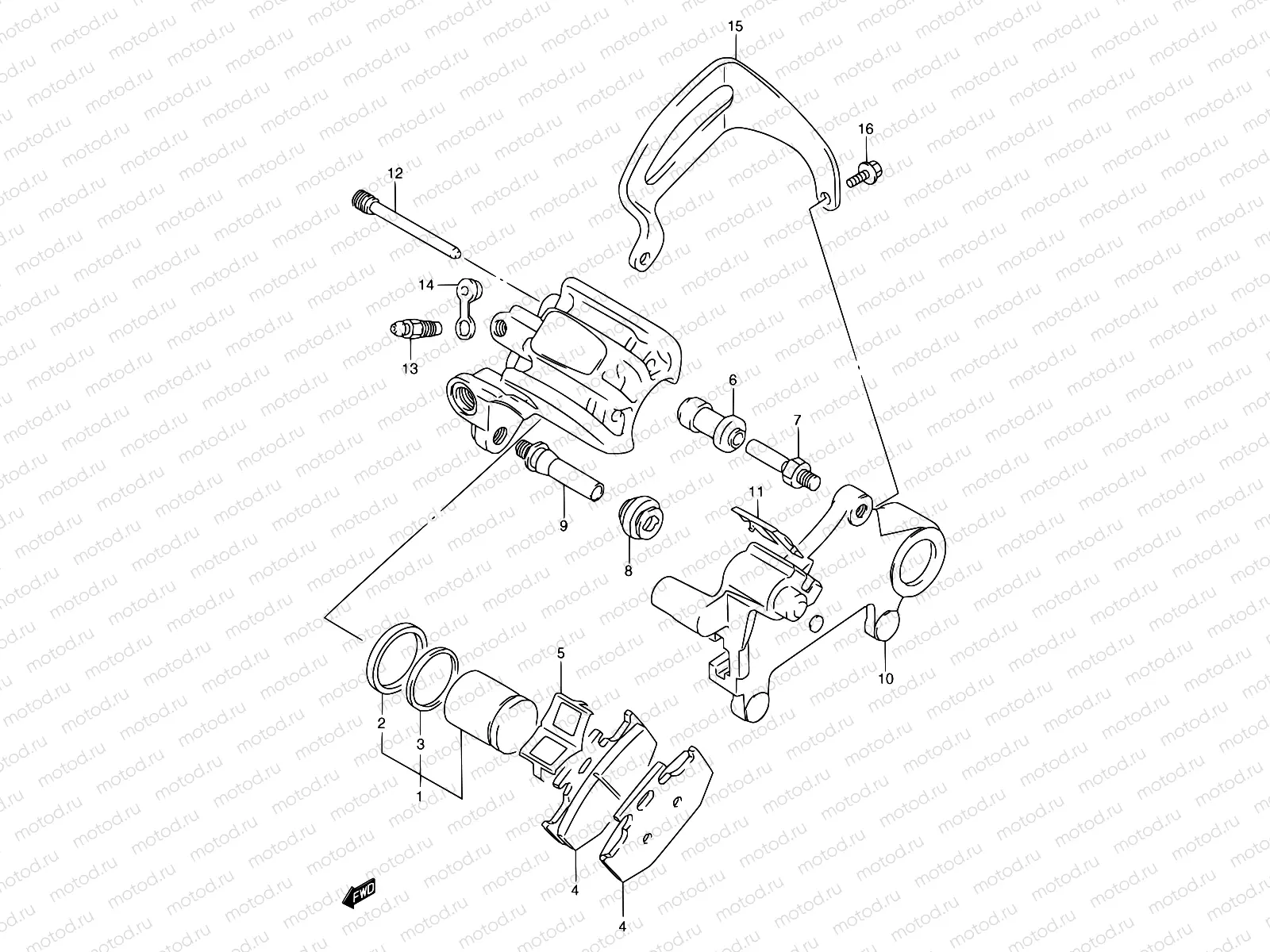 50 - REAR CALIPERS (MODEL K)