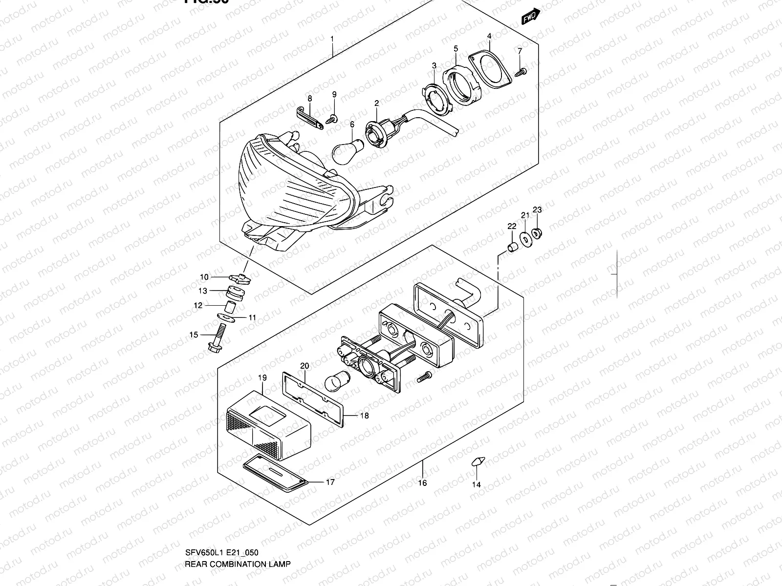 50 - REAR COMBINATION LAMP