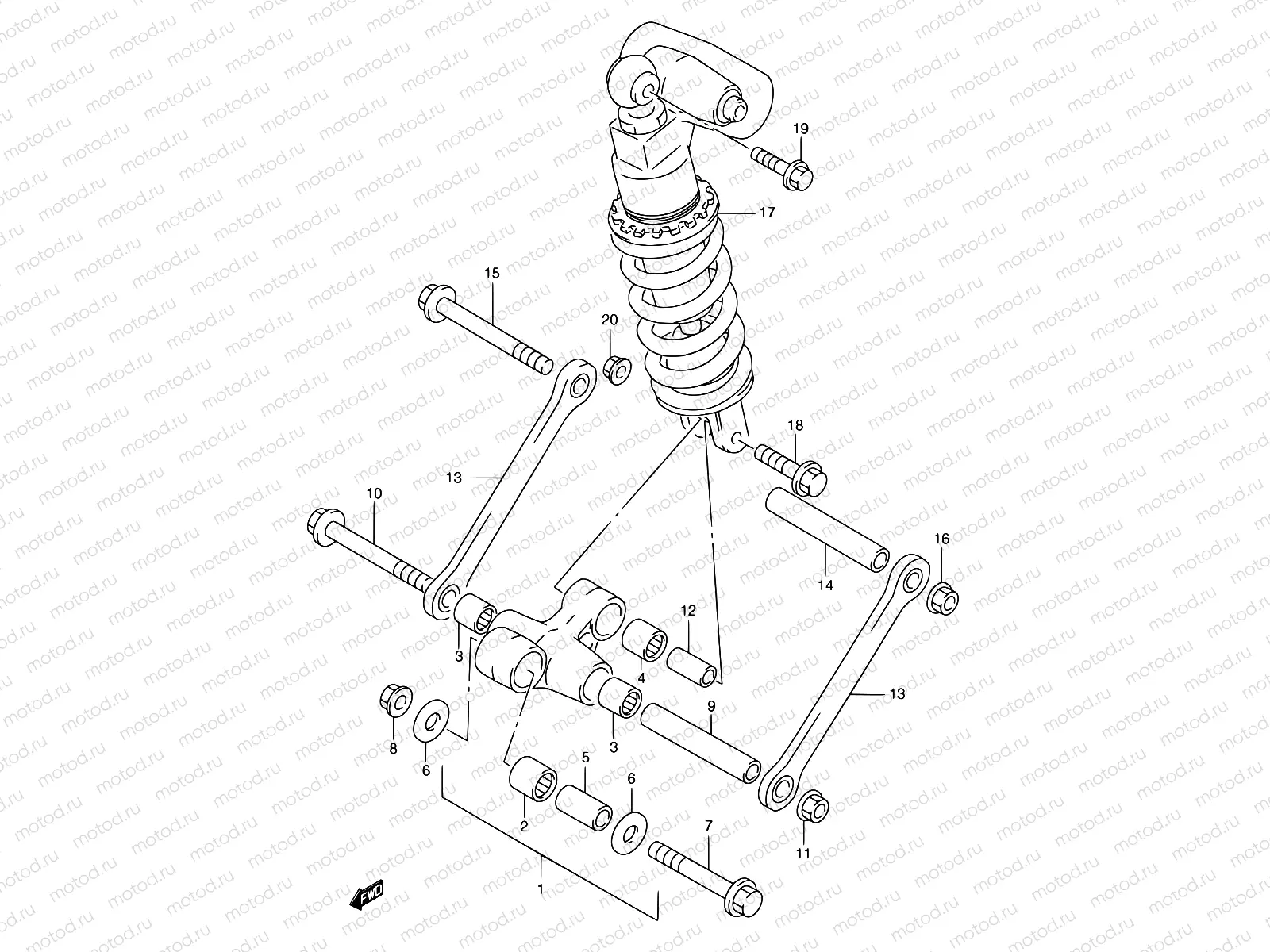 50 - REAR CUSHION LEVER