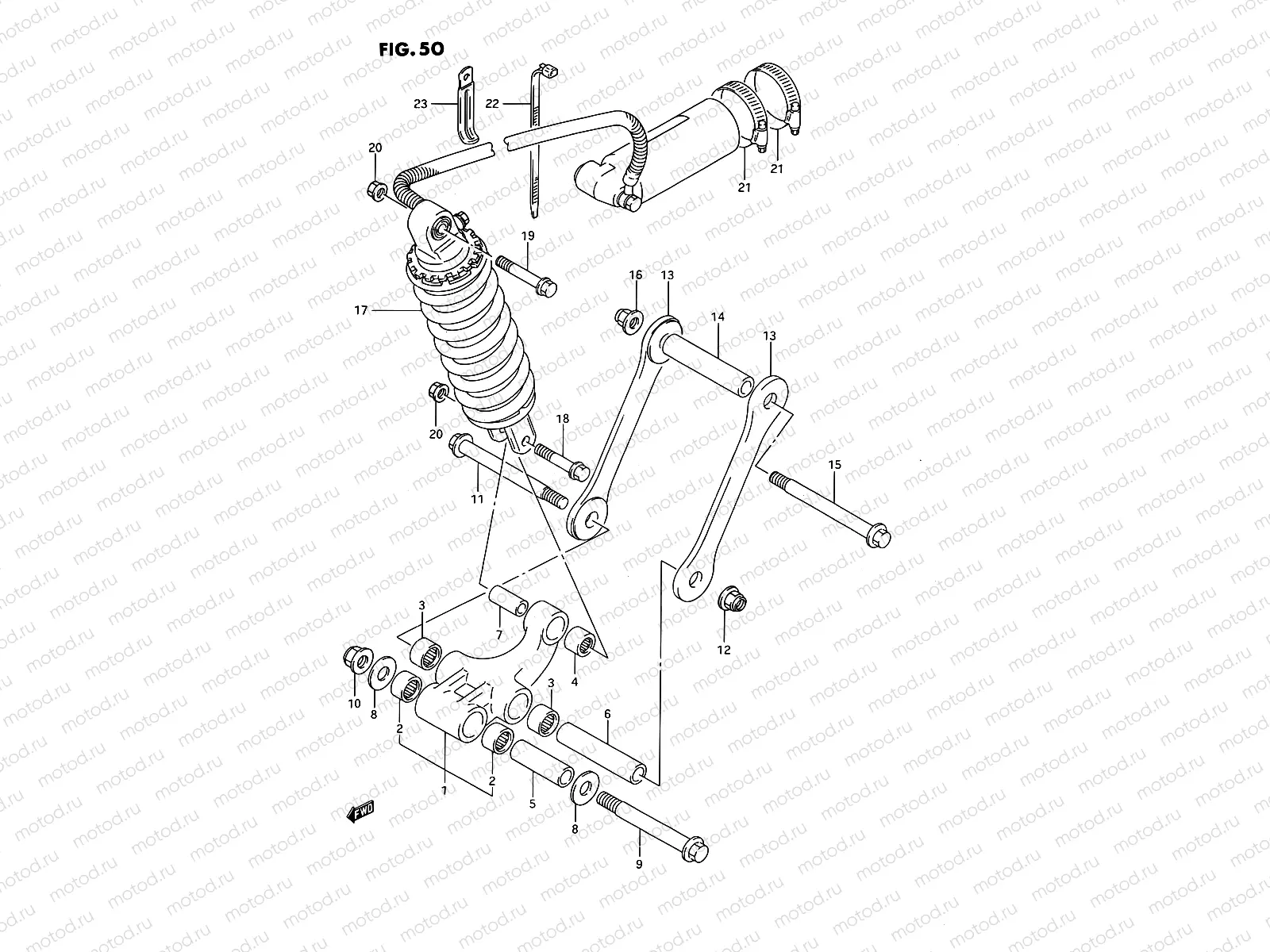 50 - REAR CUSHION LEVER