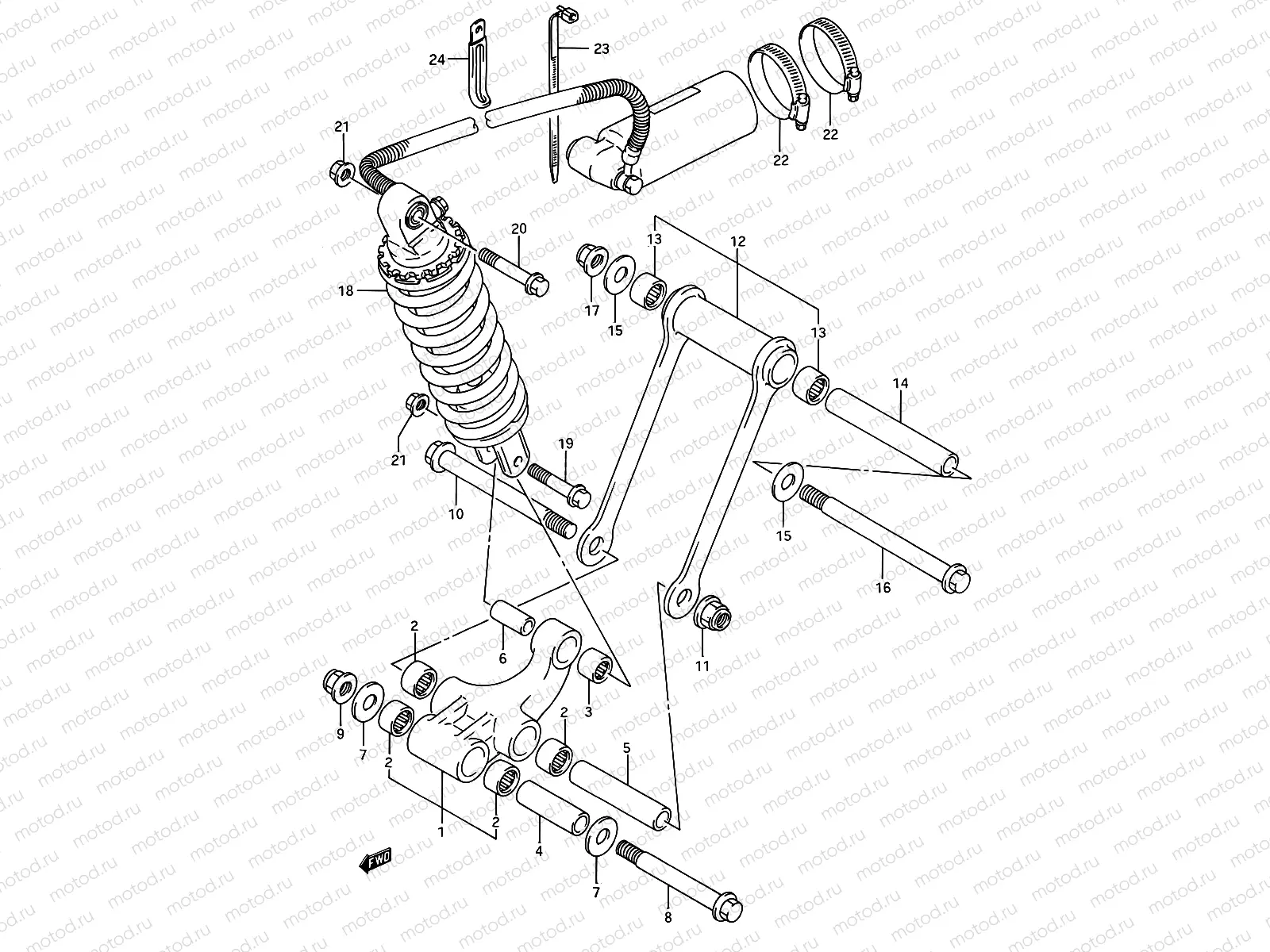 50 - REAR CUSHION LEVER (MODEL N/P)
