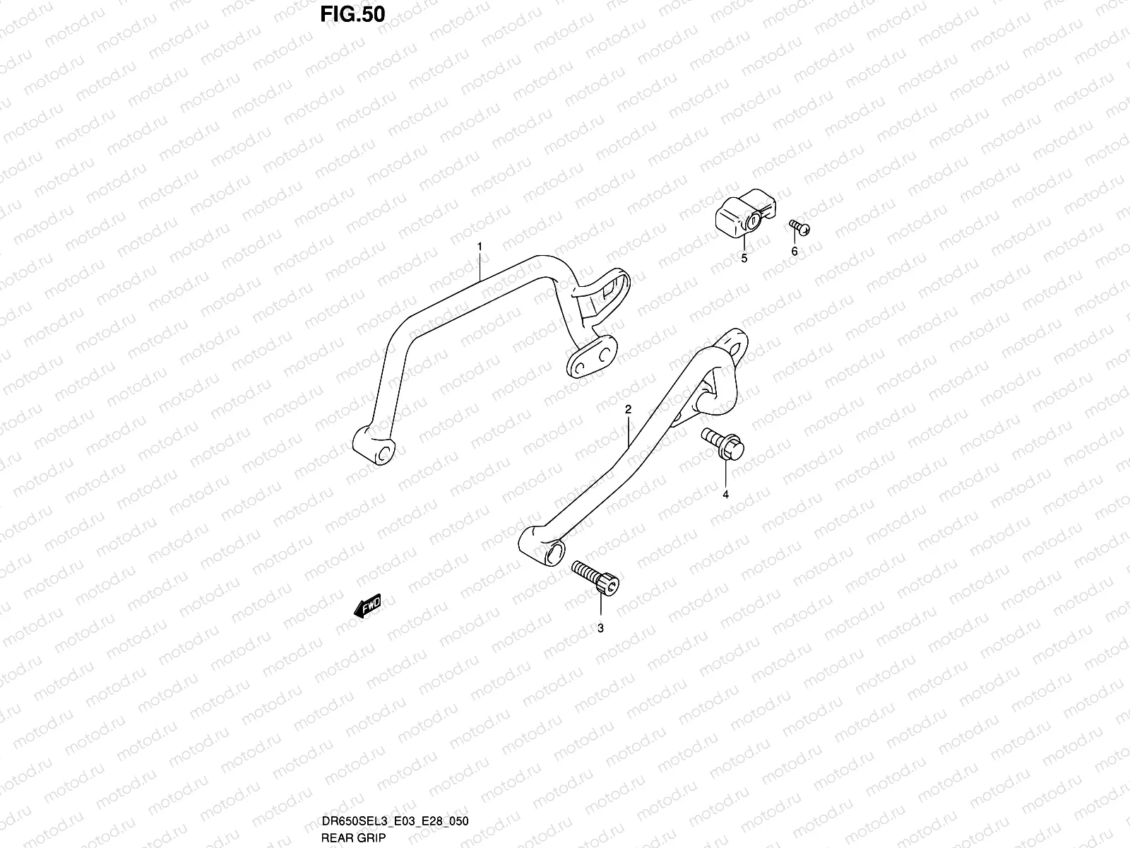 50 - REAR GRIP (DR650SEL3 E28)
