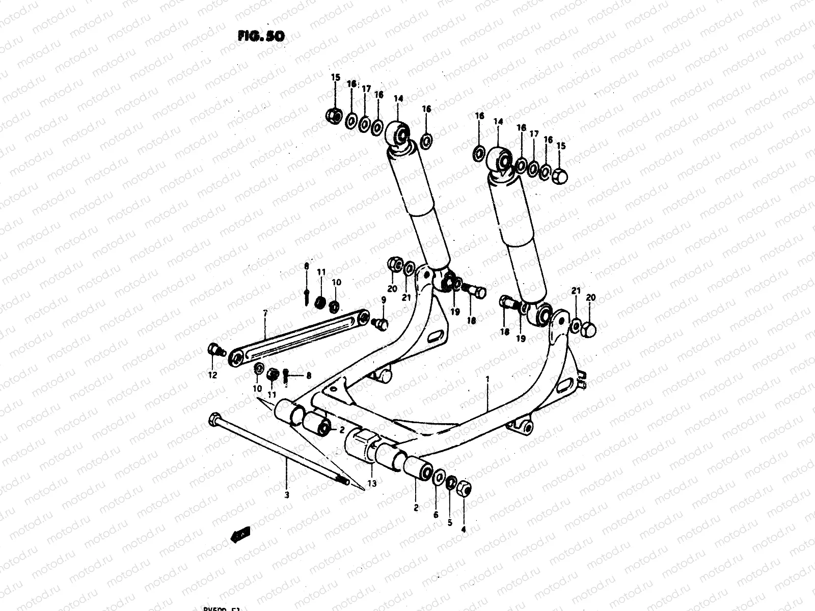 50 - REAR SWINGING ARM (E41)