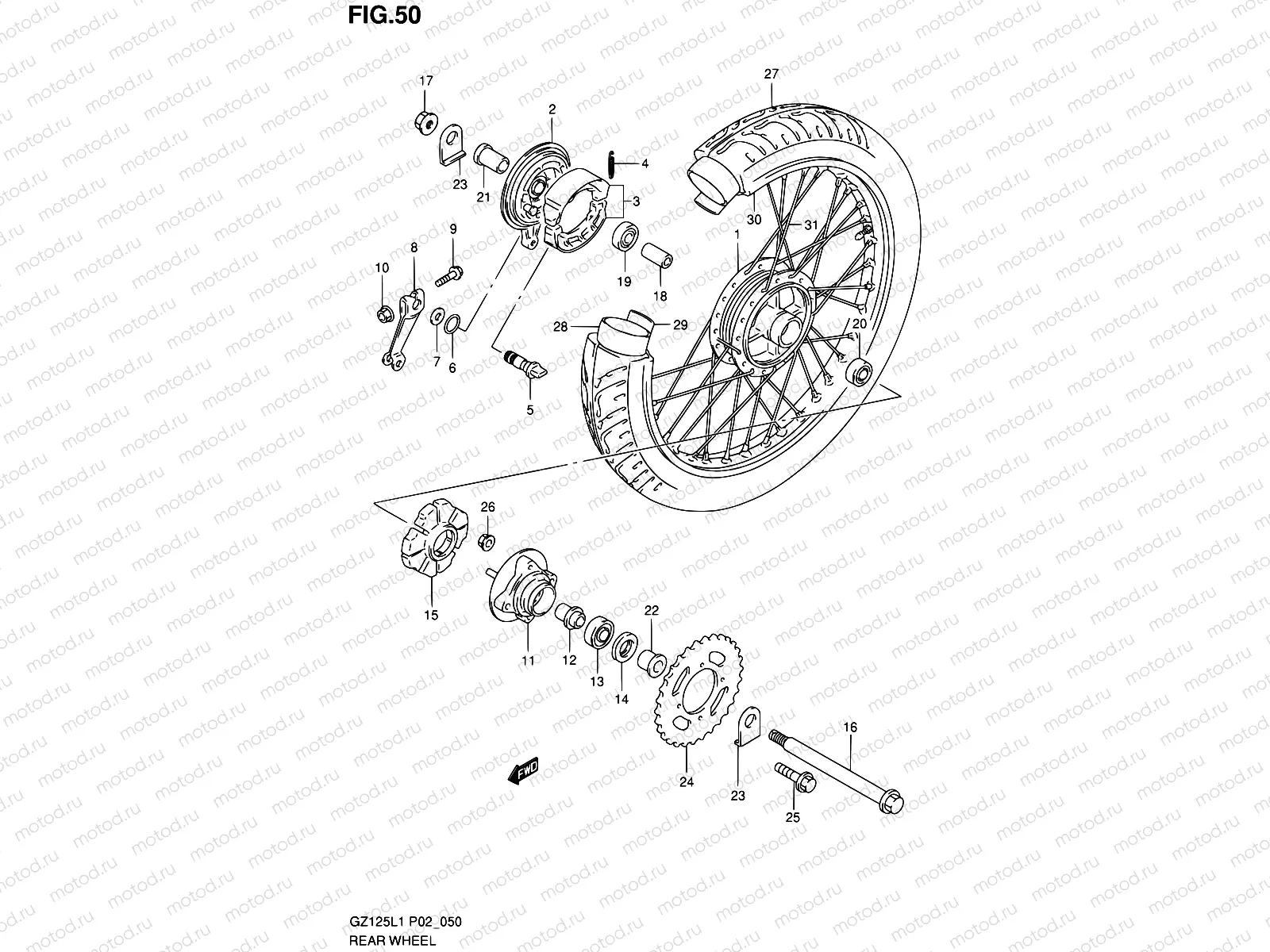 50 - REAR WHEEL