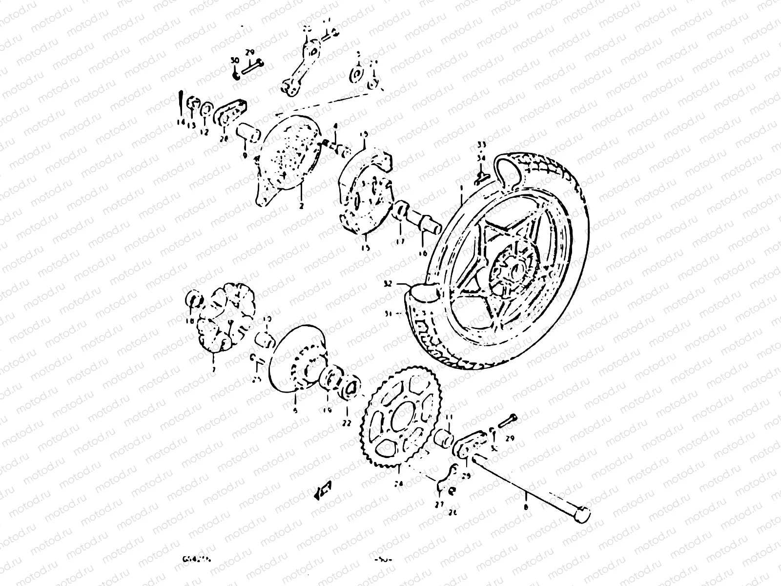 50 - REAR WHEEL (GS425EN)