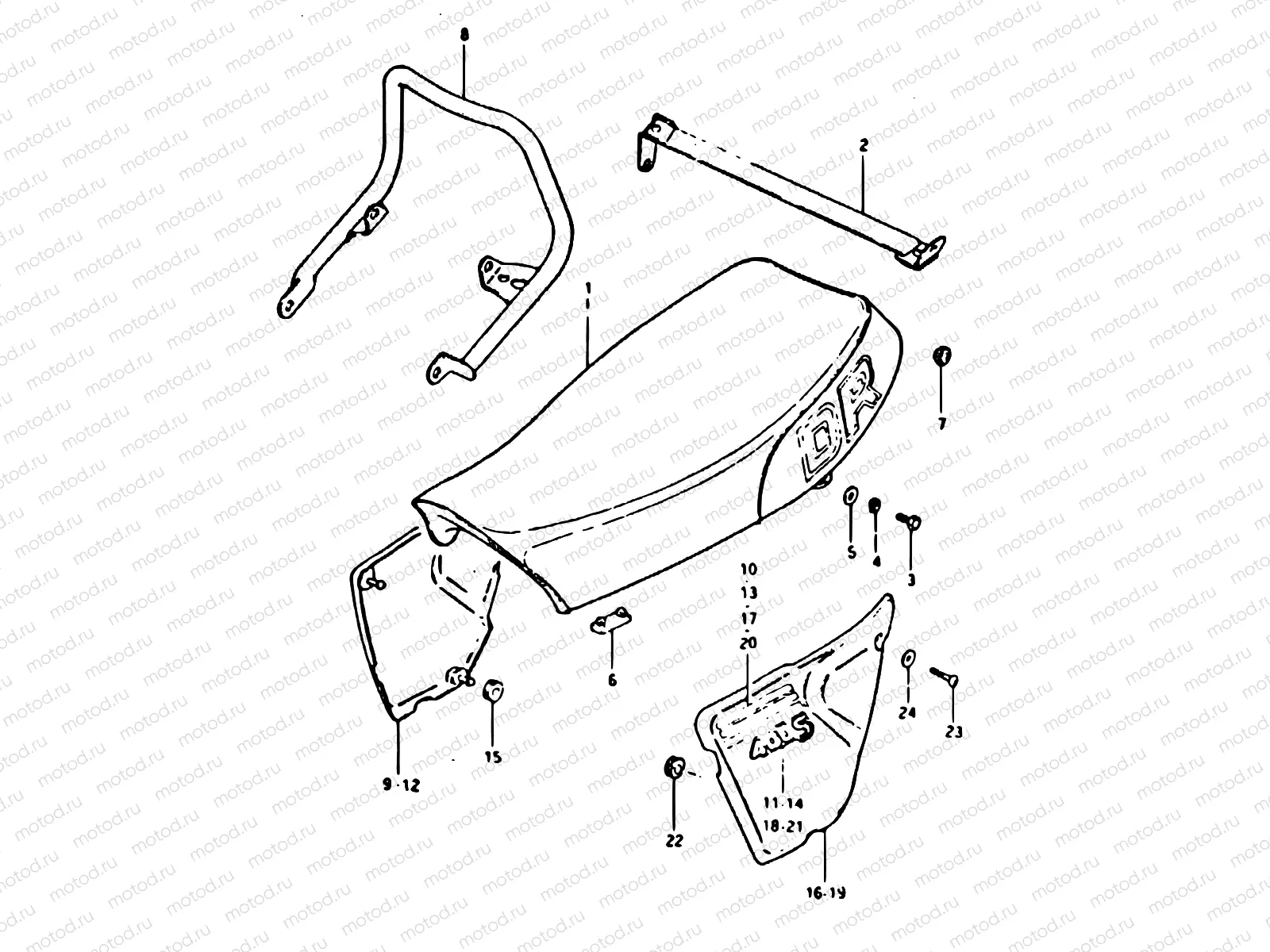 50 - SEAT - FRAME COVER (DR400ST)