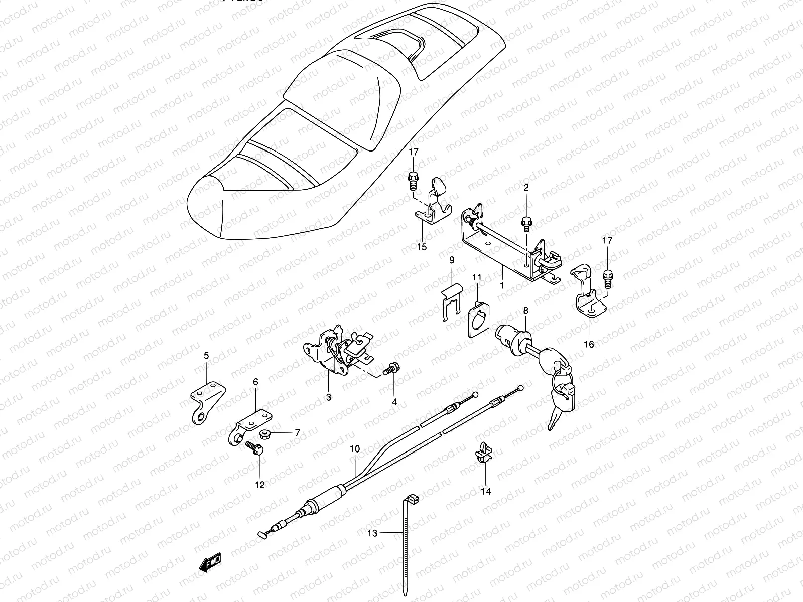 50 - SEAT SUPPORT BRACKET (MODEL X/Y)