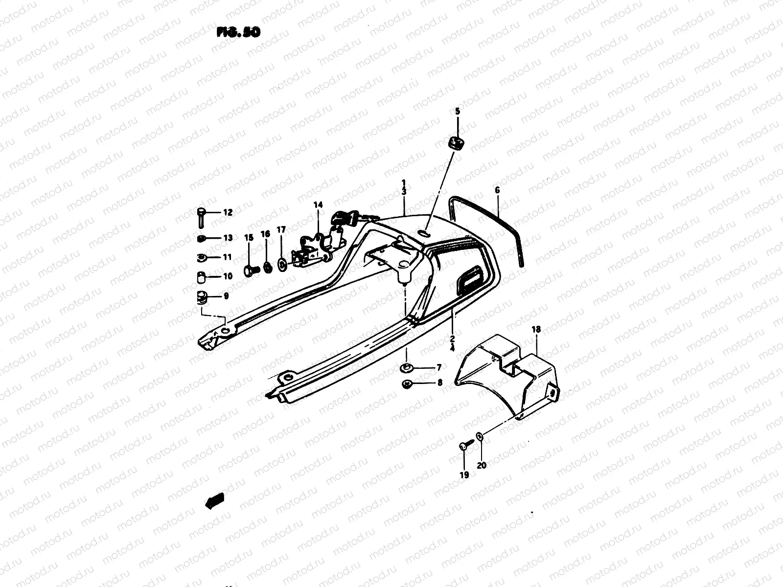 50 - SEAT TAIL COVER (MODEL D)