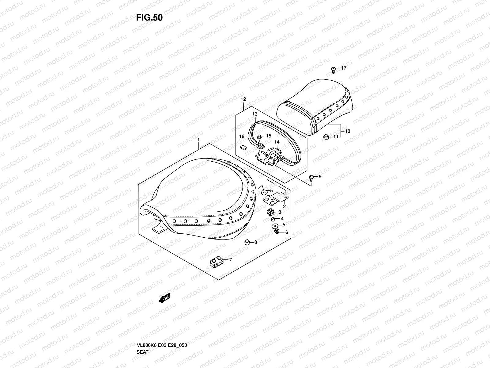 50 - SEAT (VL800TK6/CK6/TK7/TK8)