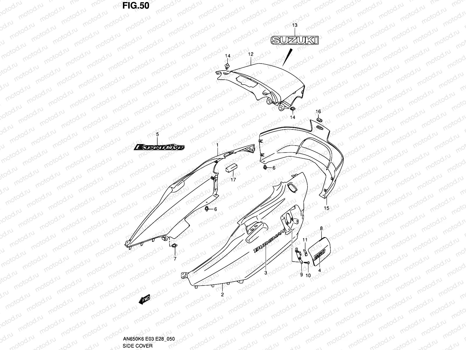50 - SIDE COVER (AN650AK6/K7/AK7)