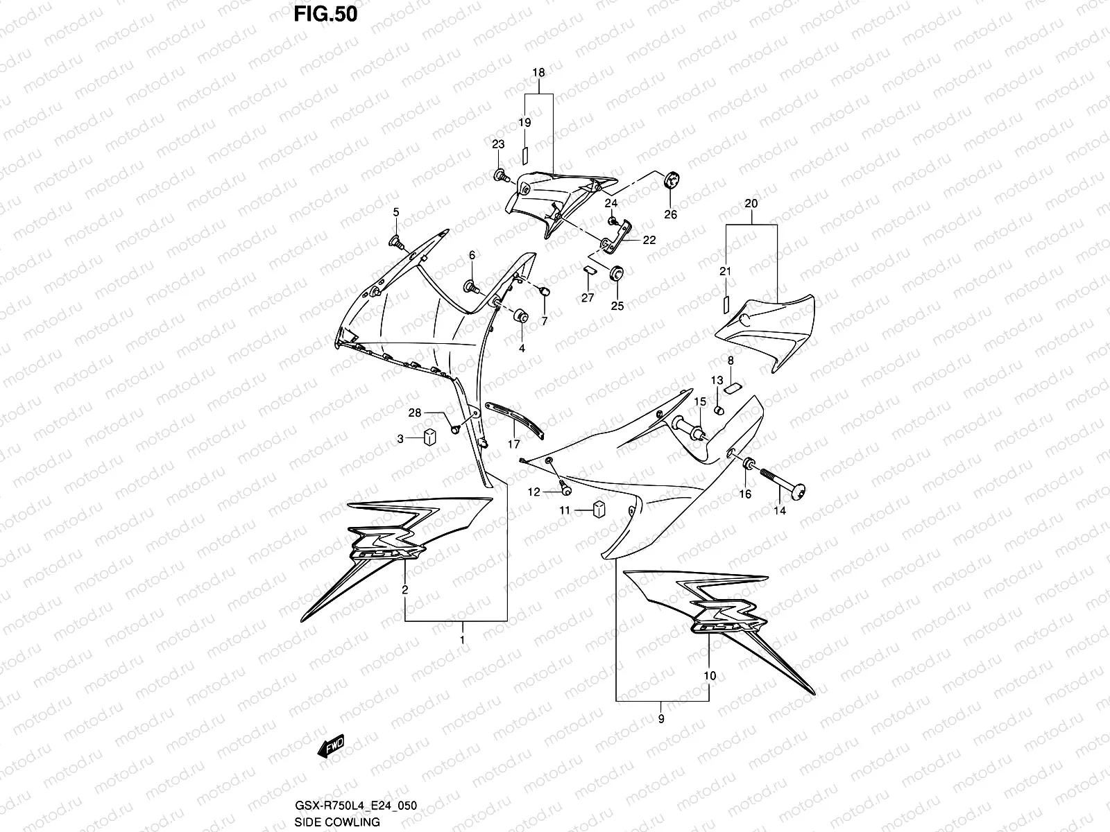50 - SIDE COWLING (JSP,AR6)