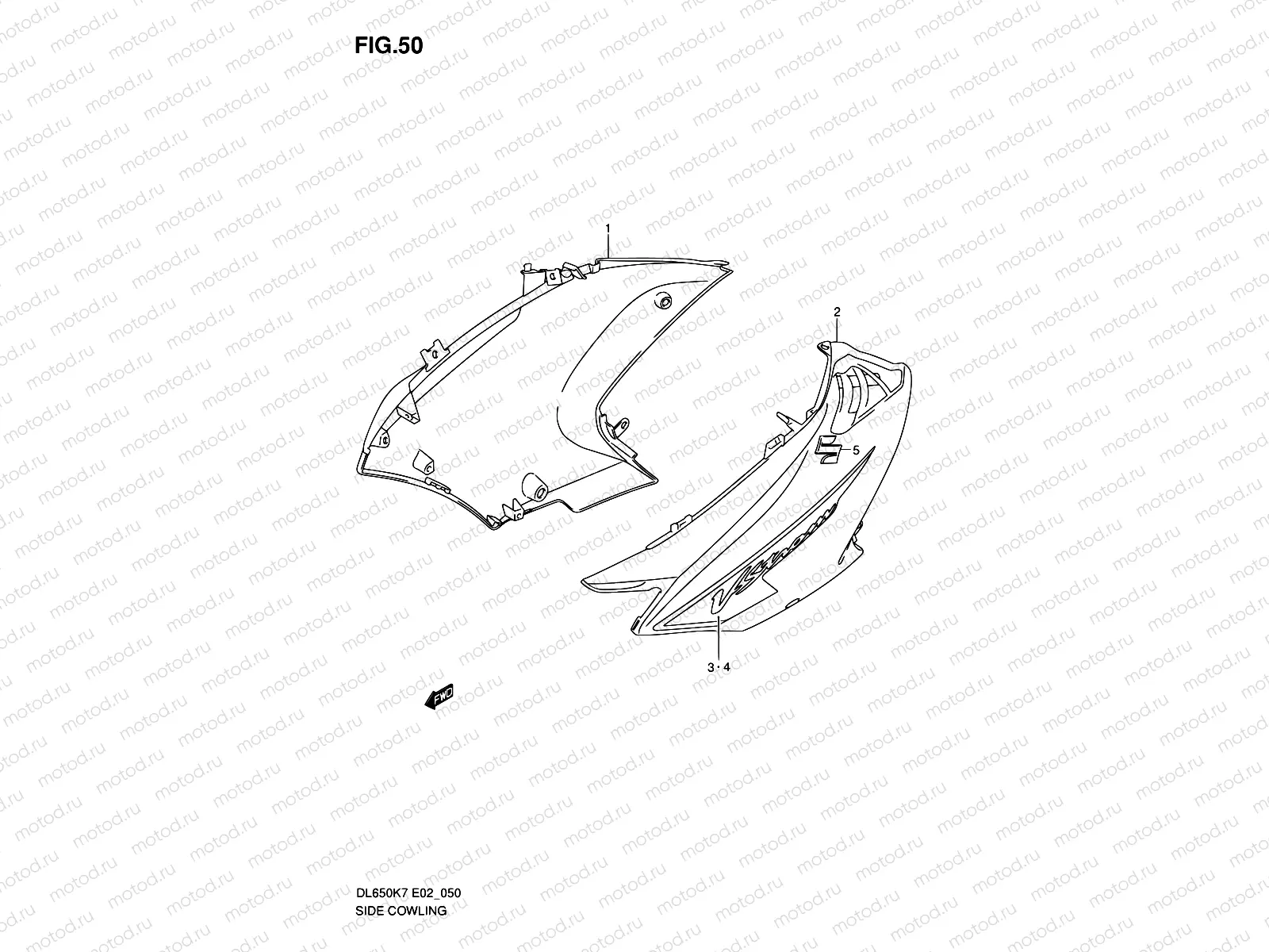 50 - SIDE COWLING (MODEL K7)