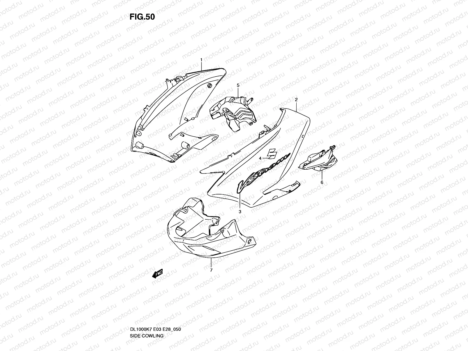 50 - SIDE COWLING (MODEL K7/K8)