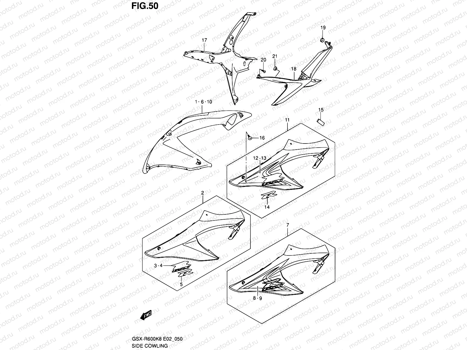 50 - SIDE COWLING (MODEL K8)