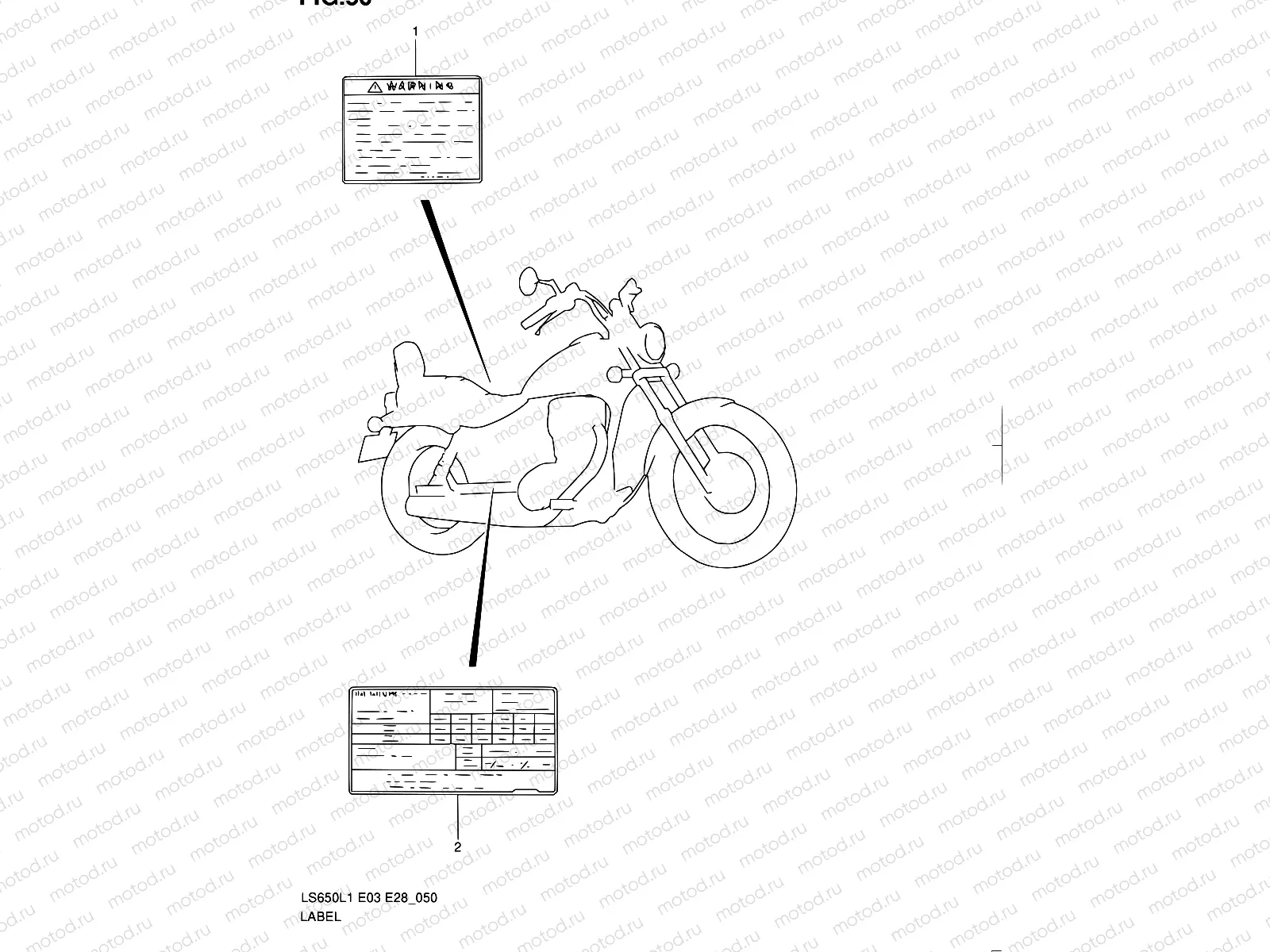 50 - WARNING LABEL (LS650L1 E28)