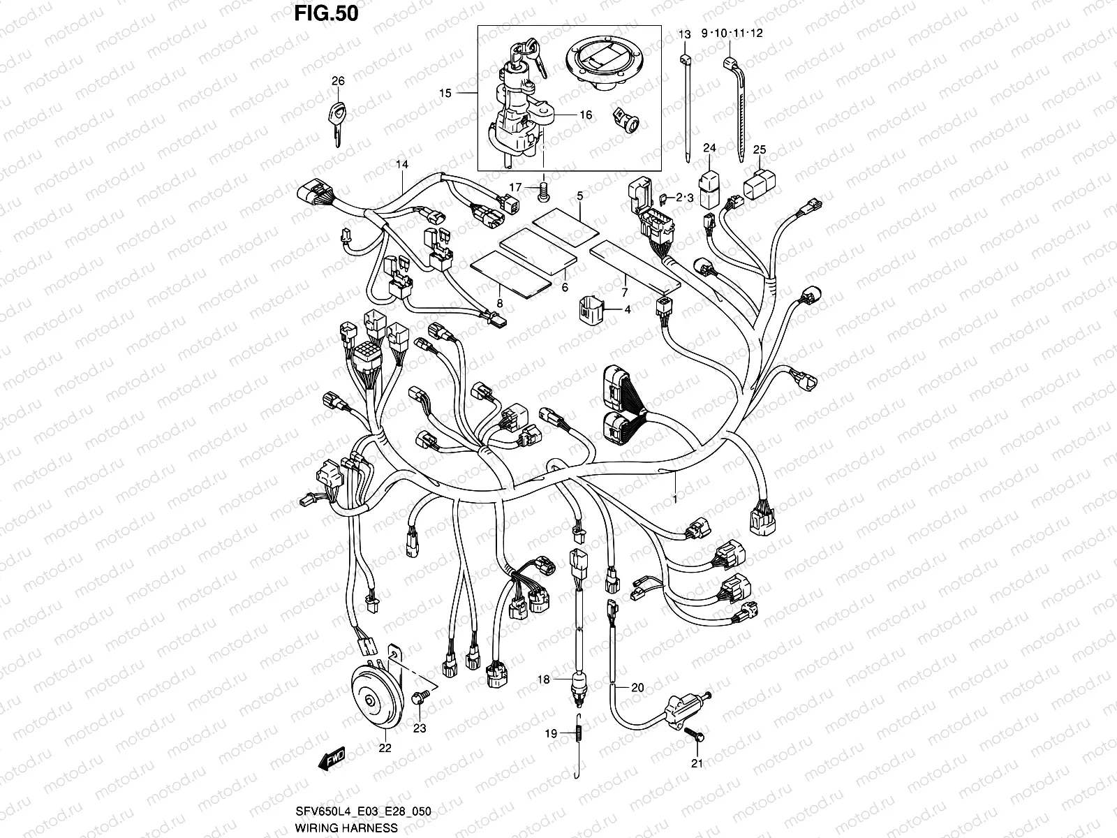 50 - WIRING HARNESS (SFV650AL4 E28)