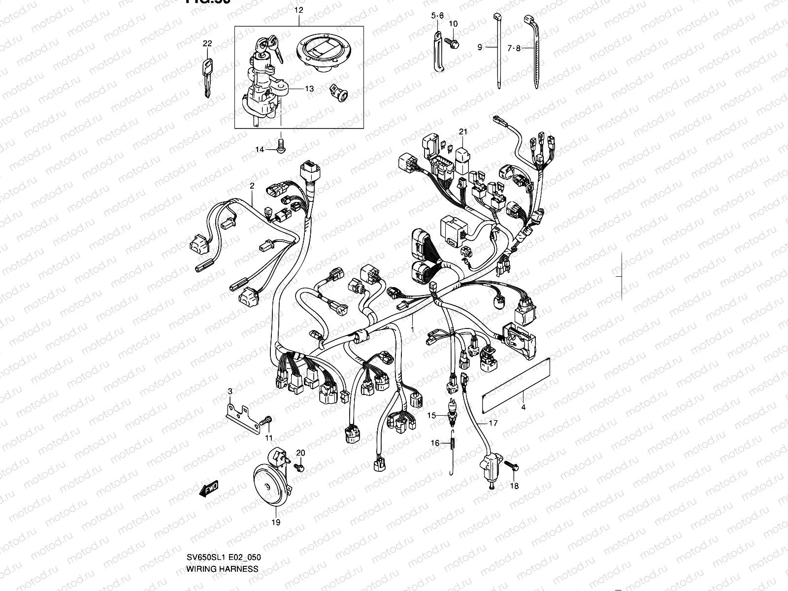 50 - WIRING HARNESS (SV650SAL1 E24)