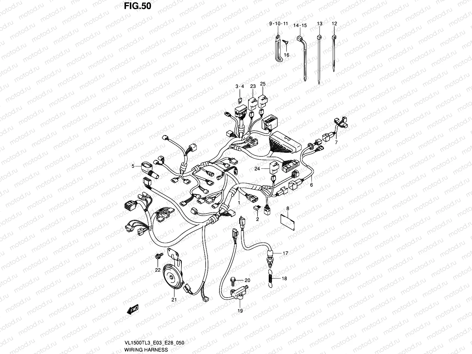 50 - WIRING HARNESS (VL1500TL3 E33)