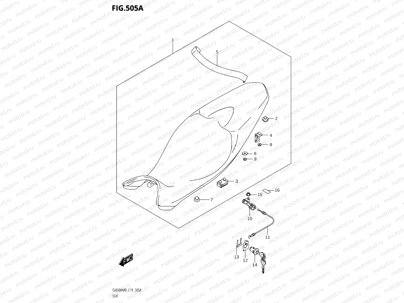 505A - SEAT (SV650A,SV650AU)