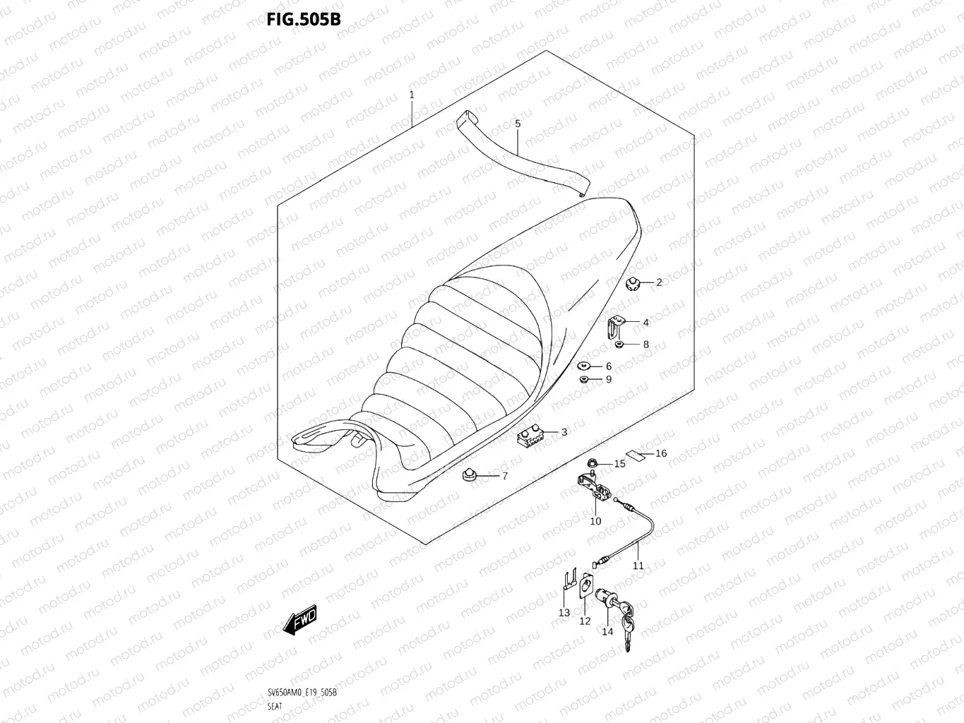 505B - SEAT (SV650XA,SV650XAU)