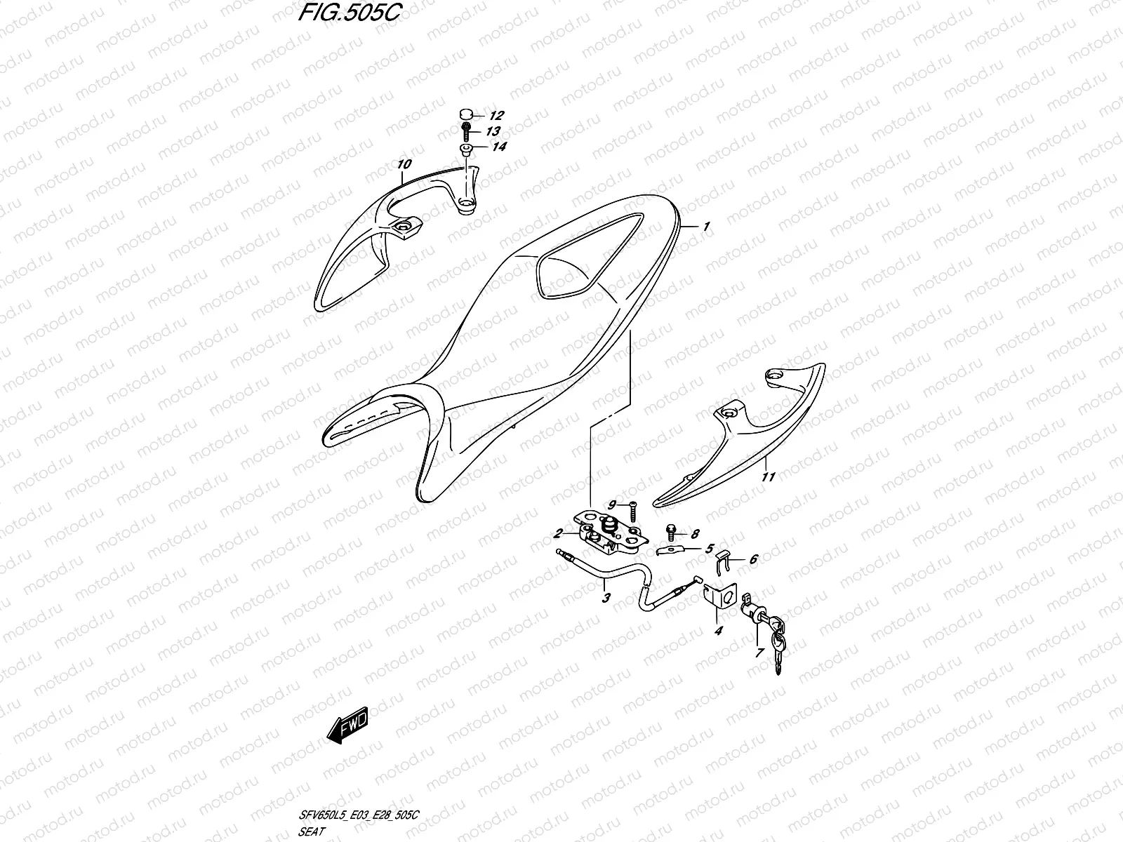 505C - SEAT (SFV650L5 E33)