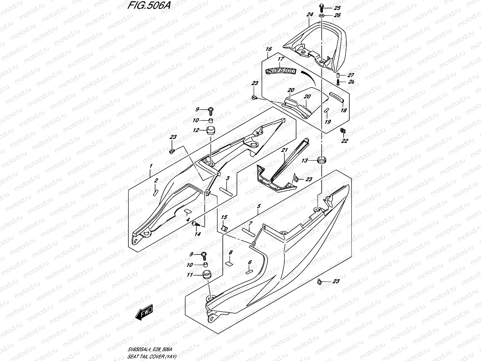 506A - SEAT TAIL COVER (YAY)