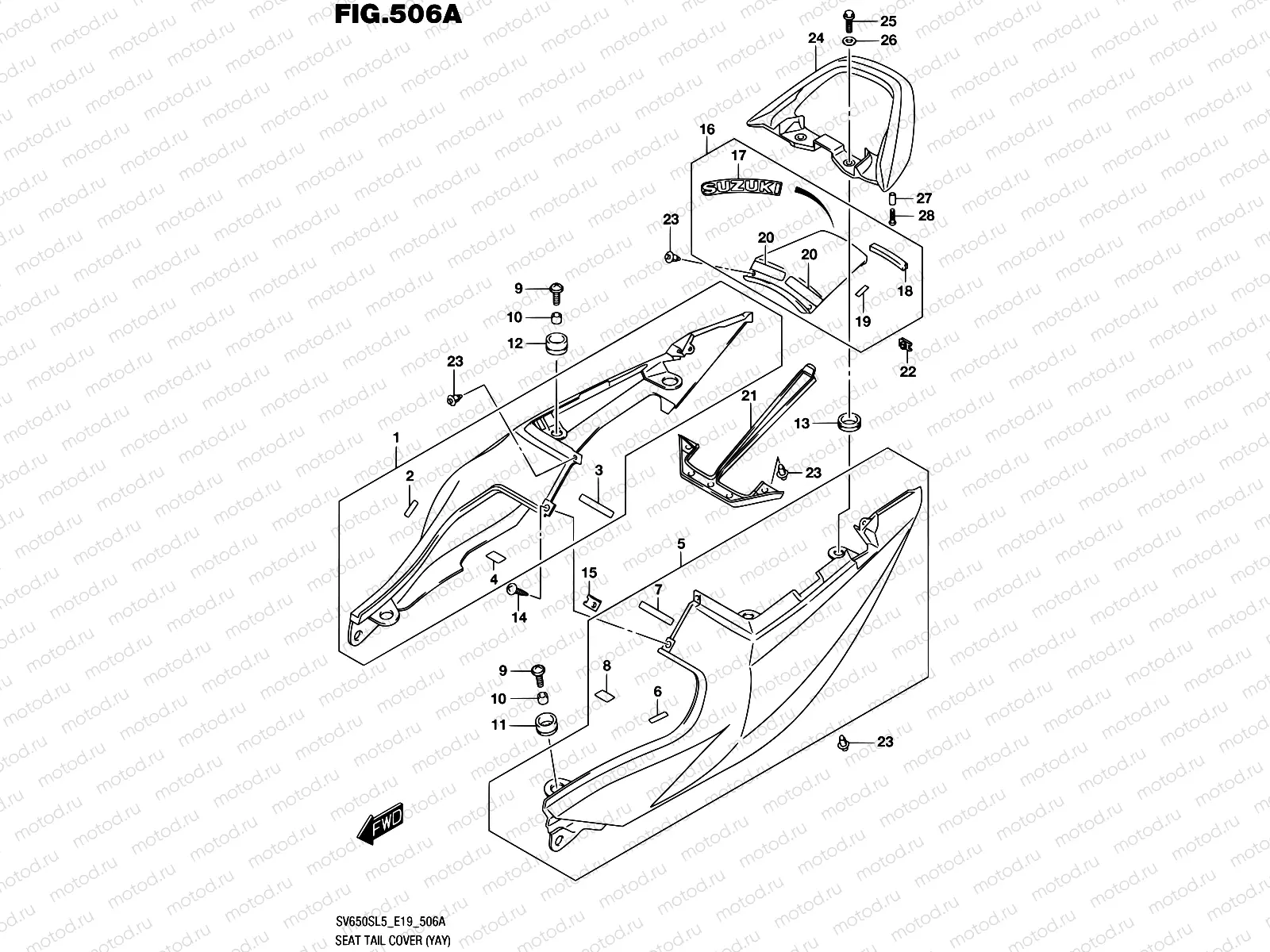506A - SEAT TAIL COVER (YAY)
