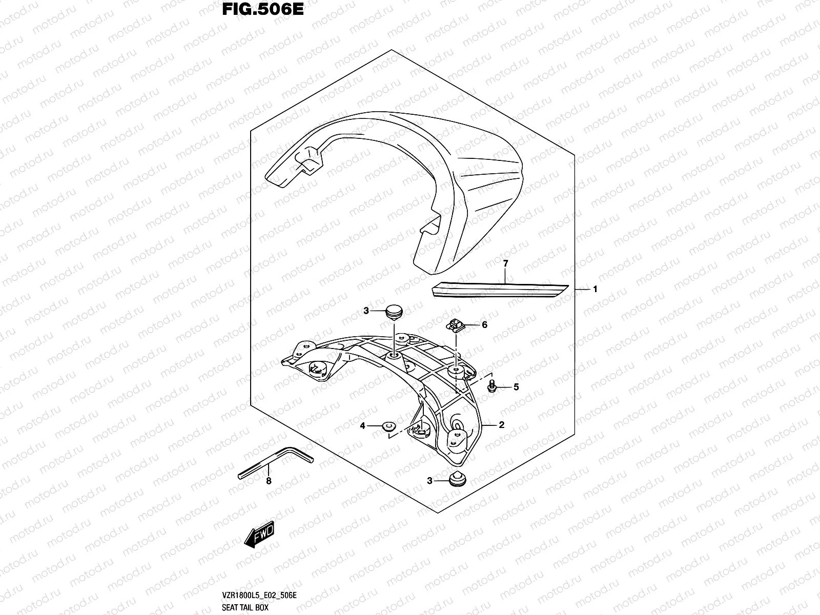 506E - SEAT TAIL BOX (VZR1800BZL5 E19)