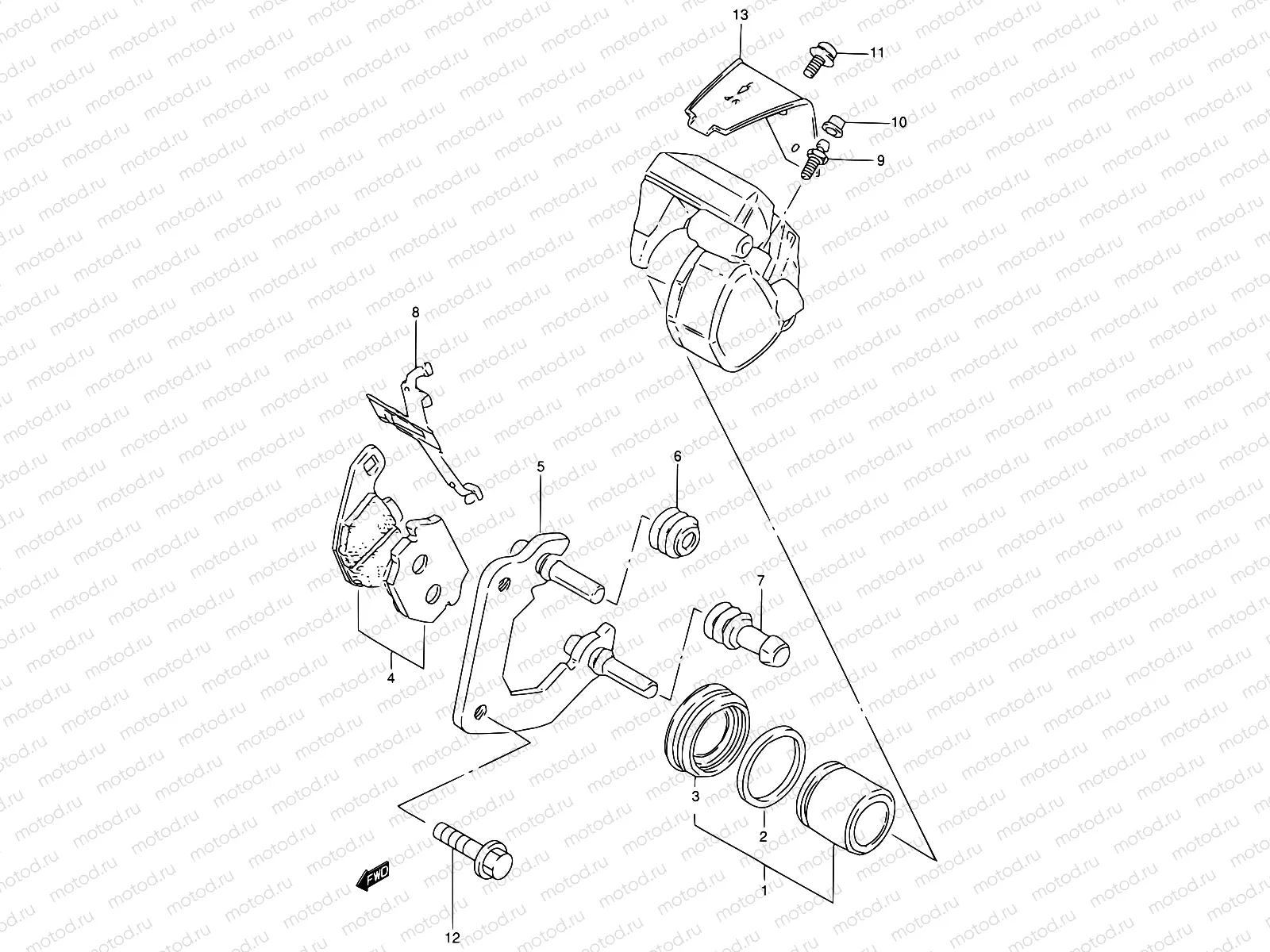 50A - FRONT CALIPER (SEE NOTE)