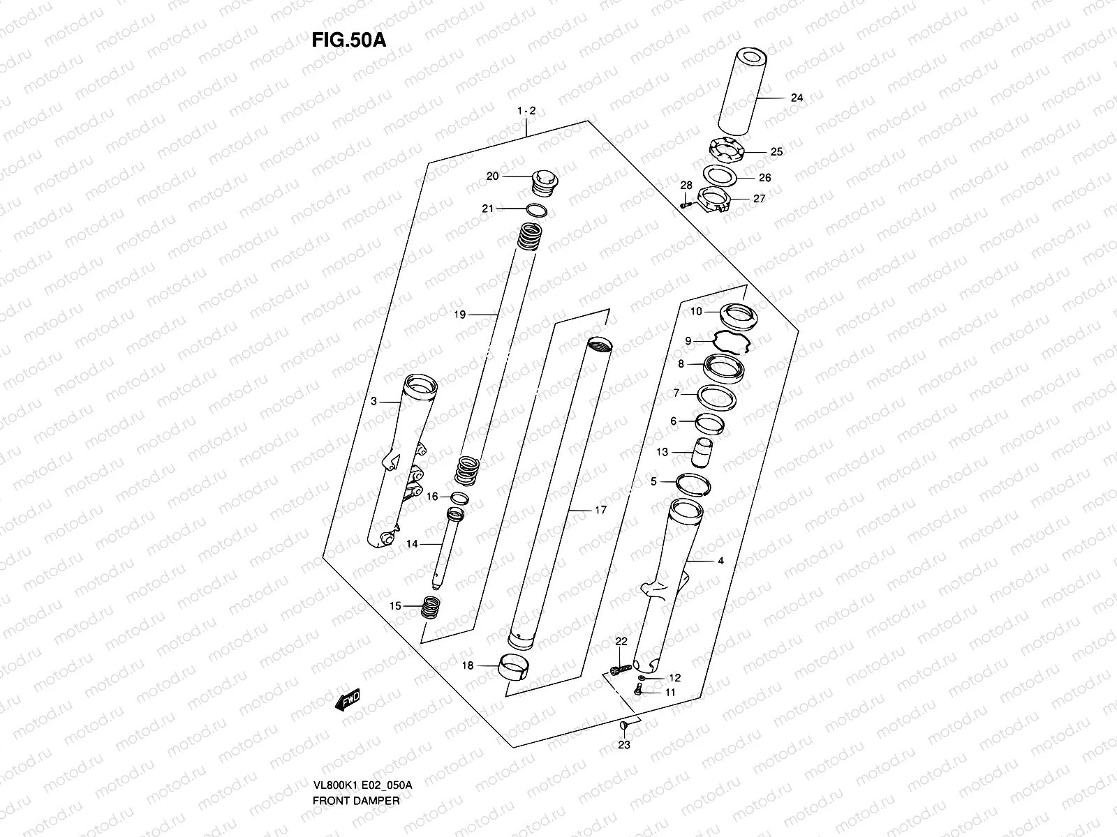 50A - FRONT DAMPER (MODEL K5)