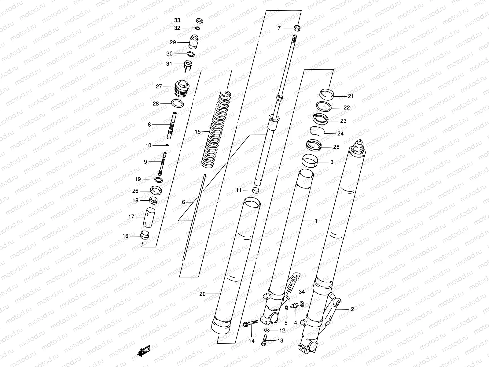 50A - FRONT DAMPER (MODEL W/X)